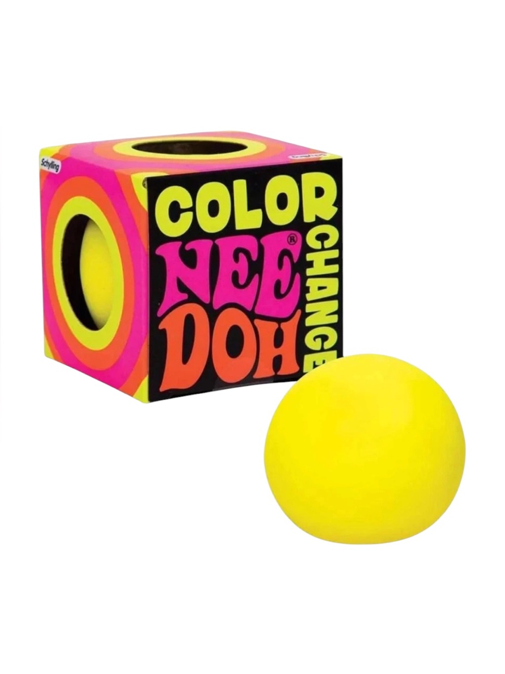 NeeDoh Schylling Color Change Viral Squishy Stress Toy Yellow - NIB